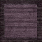 Rugs.com Angelica Collection Rug – 8 Ft Square Violet Medium Rug Perfect for Living Rooms, Kitchens, Entryways