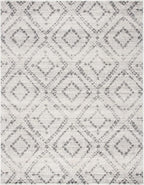 SAFAVIEH Adirondack Collection Area Rug - 6' x 9', Light Grey & Grey, Modern Diamond Distressed Design, Non-Shedding & Easy Care, Ideal for High Traffic Areas in Living Room, Bedroom (ADR131C)