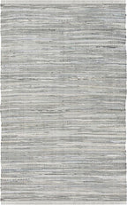 SAFAVIEH Rag Rug Collection Area Rug - 5' x 8', Grey, Handmade Boho Stripe Cotton, Ideal for High Traffic Areas in Living Room, Bedroom (RAR121A)