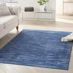 Nourison Home Nourison Essentials Navy Blue 4' x 6' Area Rug - Easy Clean, Non Shedding, Bed Room, Living Room, Dining Room, Kitchen (4' x 6')