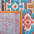 SAFAVIEH Madison Collection Runner Rug - 2'2" x 6', Rust & Pink, Boho Diamond Distressed Design, Non-Shedding & Easy Care, Ideal for High Traffic Areas in Living Room, Bedroom (MAD418Q)