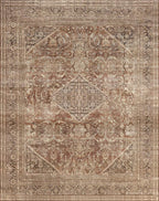 vivorug 5x7 Area Rugs - Ultra-Thin Washable Rug with Non-Slip Backing, Ideal for Living Room, Bedroom, Kitchen Floor Carpet - Vintage, Easy Clean, Durable, Earth Tone