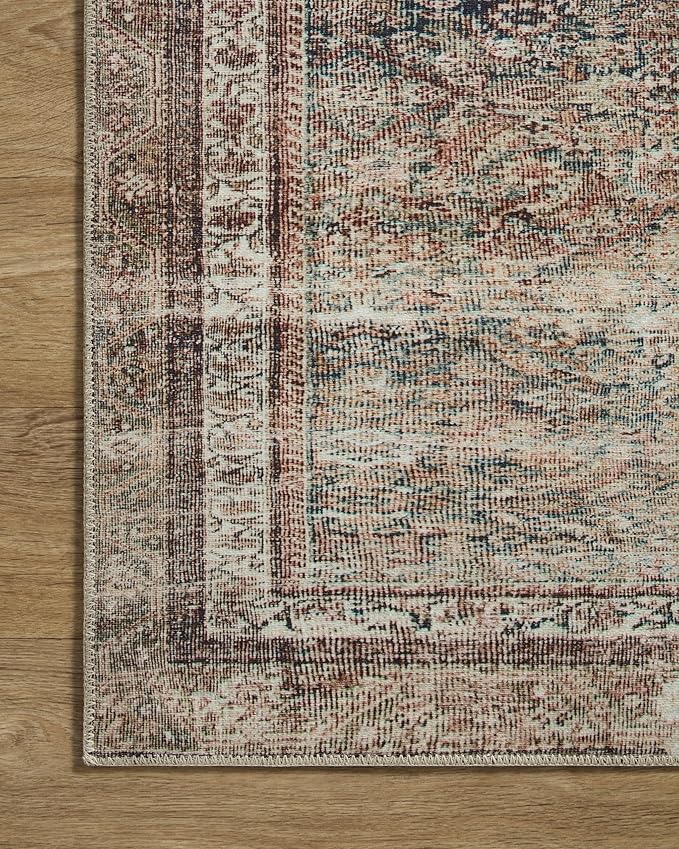 Loloi Chris Loves Julia Jules Collection JUL-09 Ink/Terracotta 2'-6'' x 9'-6'', .13" Pile Height, Runner Rug
