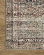 Loloi Chris Loves Julia Jules Collection JUL-09 Ink/Terracotta 2'-6'' x 7'-6'', .13" Pile Height, Runner Rug
