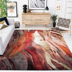 SAFAVIEH Area Rug 8x10 - Glacier Collection - Large - Red & Multi, Modern Abstract Design, Non-Shedding & Easy Cleaning, Ideal for Living Room, Bedroom, Office, Dining Space (GLA126A)