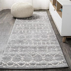 JONATHAN Y Boho Vintage Diamond Gray/Ivory Runner Rug 2X14 ft, Moroccan Hype for Living Room, Bedroom, Kitchen, Office, Easy-Cleaning, High Traffic, Pet-Friendly, Non-Shedding (MOH101C-214)