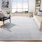 SAFAVIEH Tulum Collection Area Rug - 3' Square, Light Grey & Ivory, Moroccan Boho Tribal Design, Non-Shedding & Easy to Clean, Ideal for Entryway, Foyer, Accent Space, Bedroom (TUL272F)