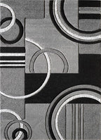 GLORY RUGS Area Rug 2x3 Door Mat Grey Geometric Soft Floor Carpet with Premium Fluffy Texture for Indoor Living Dining Room and Bedroom Area