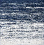 SAFAVIEH Adirondack Collection Area Rug - 6'7" Square, Navy & Ivory, Modern Ombre Design, Non Shedding & Easy to Clean, Ideal for Living Room, Bedroom, Office, Dining Space (ADR113N)