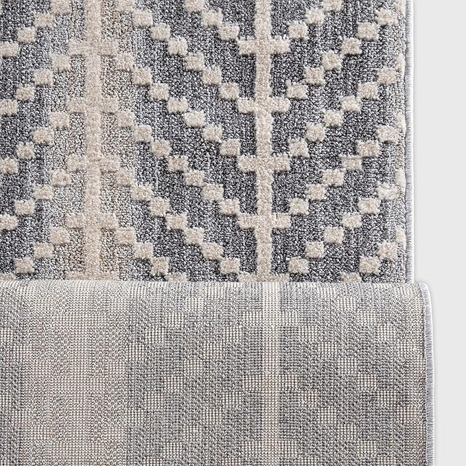 Well Woven Custom Size Hallway & Stair Runner- Harlow Rhodes Grey 27 Inches Wide x 25 Feet Long Runner (27" x 25') Runner Rug - Contemporary Design, Ultra-Soft, Easy-Clean