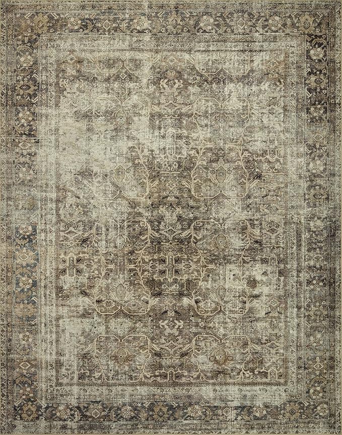 Loloi Magnolia Home by Joanna Gaines Sinclair Collection SIN-01 Pebble/Taupe 2'-3" x 9'-6", .25" Pile Height, Machine Washable, Runner Rug