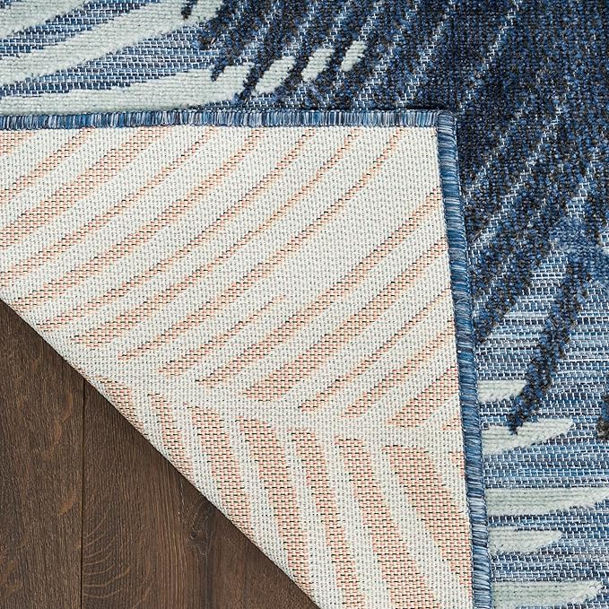 Nourison Home Suncoast Denim 7'10" x 9'10" Area Rug - Easy Clean, Non Shedding, Bed Room, Living Room, Dining Room, Kitchen (8' x 10')