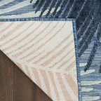 Nourison Home Suncoast Denim 5'3" x 7'3" Area Rug - Easy Clean, Non Shedding, Bed Room, Living Room, Dining Room, Kitchen (5' x 7')
