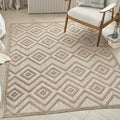 Nourison Home Versatile Natural Beige 4' x 6' Area Rug - Easy Clean, Non Shedding, Bed Room, Living Room, Dining Room, Kitchen (4' x 6')