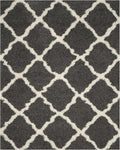 SAFAVIEH Dallas Shag Collection X-Large Area Rug - 11' x 15', Dark Grey & Ivory, Trellis Design, Non-Shedding & Easy Care, 1.5-inch Thick Ideal for High Traffic Areas in Living Room, Bedroom (SGD257A)