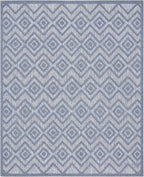 Nourison Home Versatile Denim Blue 9' x 12' Area Rug - Easy Clean, Non Shedding, Bed Room, Living Room, Dining Room, Kitchen (9' x 12')