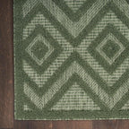 Nourison Home Versatile Green 4' x 6' Area Rug - Easy Clean, Non Shedding, Bed Room, Living Room, Dining Room, Kitchen (4' x 6')