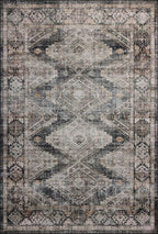 Loloi Amber Lewis Josie Collection JOS-04 Ink/Earth 9'-0" x 12'-0", .13" Pile Height, Low Profile, Machine Washable, Area Rug