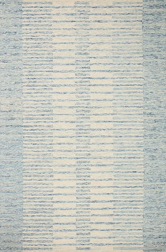 Loloi Chris Loves Julia Chris Collection CHR-01 Ivory/Denim 2'-3'' x 3'-9'', .50" Pile Height, Accent Rug