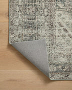Loloi Magnolia Home by Joanna Gaines Sinclair Collection SIN-04 Natural/Sage 5'-0" x 7'-0", .25" Pile Height, Machine Washable, Area Rug