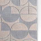 Well Woven Custom Size Hallway & Stair Runner- Harlow Harmony Ivory/Grey 27 Inches Wide x 20 Feet Long Runner (27" x 20') Runner Rug - Modern Geometric Pattern, Ultra-Soft, Easy-Clean