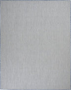 Nourison Home Courtyard Ivory Blue 10' x 14' Area Rug - Easy Clean, Non Shedding, Bed Room, Living Room, Dining Room, Kitchen (10' x 14')