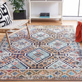 SAFAVIEH Madison Collection Accent Rug - 4' x 6', Orange & Beige, Boho Diamond Distressed Design, Non-Shedding & Easy Care, Ideal for High Traffic Areas in Entryway, Living Room, Bedroom (MAD418P)