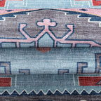 Fame Living Washable Area Rug. Modern Farmhouse. Vintage. Turkish. Bohemian. Distressed. Oriental. Traditional. Rugs for Living Room. Dining. Bedroom. Office. Entryway. Foyer. (856BlM, 7'5" x 9'8")
