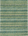Dash & Albert Paint Chip Stone Hand Micro Hooked Wool Rug, 9.5 X 13.5 Feet, Multicolored/Green Geometric Pattern