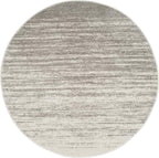 SAFAVIEH Adirondack Collection Area Rug - 5' Round, Light Grey & Grey, Modern Ombre Design, Non Shedding & Easy to Clean, Ideal for Living Room, Bedroom, Office, Dining Space (ADR113C)