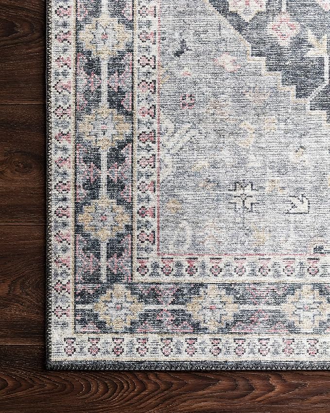 Loloi Skye Collection SKY-02 Charcoal/Multi 6'-0" x 9'-0" Area Rug