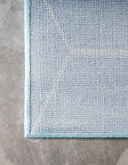 Unique Loom Trellis Frieze Collection Area Rug - Geometric (9' x 12' 2", Light Blue/ Ivory)