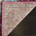 SAFAVIEH Monaco Collection Accent Rug - 3' x 5', Pink & Multi, Boho Chic Medallion Distressed Design, Non-Shedding & Easy Care, Ideal for High Traffic Areas in Entryway, Living Room, Bedroom (MNC243D)
