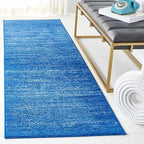 SAFAVIEH Adirondack Collection Runner Rug - 2'6" x 18', Light Blue & Dark Blue, Modern Ombre Design, Non Shedding & Easy to Clean, Ideal for Hallway, Foyer, Kitchen, Entryway, Bedroom (ADR113F)