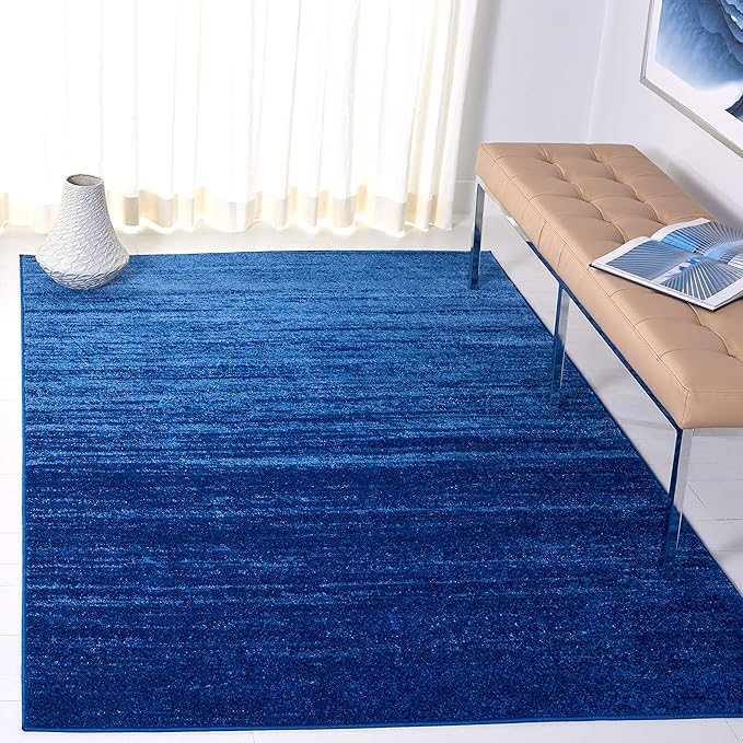 SAFAVIEH Area Rug 6x9 - Adirondack Collection - Light Blue & Dark Blue, Modern Ombre Design, Non Shedding & Easy to Clean, Ideal for Living Room, Bedroom, Office, Dining Space (ADR113F)