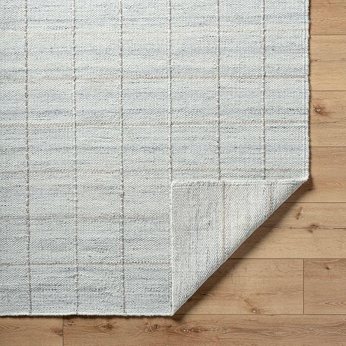 Mark&Day Wool Rugs, 4x6 Ishaq Cottage Metallic - Silver Area Rug, Grey Silver Carpet for Living Room, Bedroom or Kitchen (3'6" x 5'6")