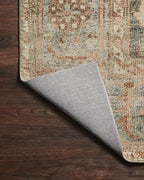 Loloi Margot Collection MAT-03 Ocean/Spice 2'-6" x 9'-6" Runner Rug feat. CloudPile, No-Shed Easy Clean Large Patterned Area Rug for Living Room, Bedroom, Dining Area