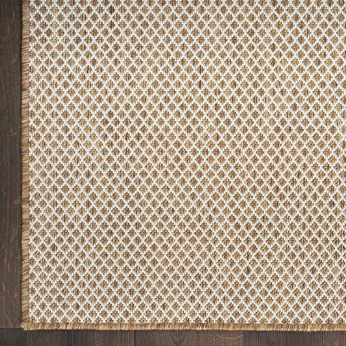 Nourison Home Courtyard Jute Ivory 8' x 10' Area Rug - Easy Clean, Non Shedding, Bed Room, Living Room, Dining Room, Kitchen (8' x 10')
