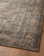Loloi Amber Lewis Morgan Collection MOG-03 Denim/Multi 2'-3" x 9'-6" 38" Thick Runner Rug feat. CloudPile, Neutral, Room Décor, Vintage Inspired, Livingroom, Bedroom, Dining Area