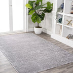 JONATHAN Y Haze Solid Low-Pile Gray Indoor Area Rug 12x15, Coastal,Bohemian,Minimalist,Classic, Easy-Cleaning for Living Room,Bedroom,Kitchen,Pet Friendly,Non-Shedding (SEU100A-15)