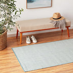 Nourison Home Courtyard Ivory Aqua 3' x 5' Area Rug - Easy Clean, Non Shedding, Bed Room, Living Room, Dining Room, Kitchen (3' x 5')