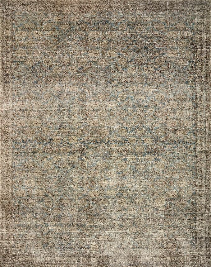 Loloi Amber Lewis Morgan Collection MOG-04 Sea/Sage 2'-0" x 5'-0" 38" Thick Accent Rug feat. CloudPile, Neutral, Room Décor, Vintage Inspired, Livingroom, Bedroom, Dining Area