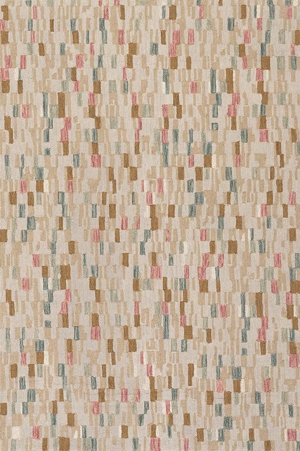 Dash & Albert Ashmore Multi Hand Micro Hooked Wool Rug, 2.5 X 8 Feet, Multicolored Geometric Pattern