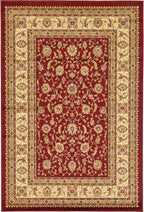 Unique Loom Voyage Collection Area Rug - St. Louis (6' 1" x 9' Rectangle Red/Gold)