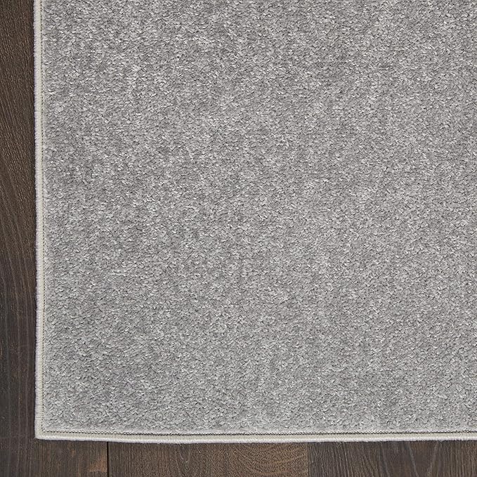 Nourison Home Nourison Essentials Silver Grey 5' x Square Area Rug - Easy Clean, Non Shedding, Bed Room, Living Room, Dining Room, Kitchen (5' x Square)