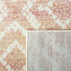 SAFAVIEH Adirondack Collection Area Rug - 6' x 9', Rose & Gold, Modern Diamond Distressed Design, Non-Shedding & Easy Care, Ideal for High Traffic Areas in Living Room, Bedroom (ADR131Q)