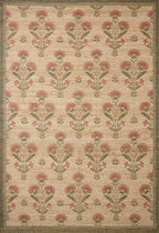 Loloi Chris Loves Julia Rue Collection RUE-01 Sage/Blush 9'-3" x 13' Area Rug Jute Neutral Floral Living Room Bedroom Rug