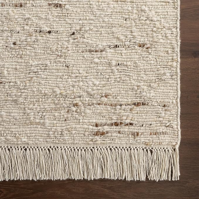 Rugs USA Juju Ivory/Grey, 5' x 8', Handmade, Diamond Trellis, Wool, Soft and Cozy, High Traffic, Stain Resistant, Easy Clean, Durable Area Rug for Bedroom, Living Room, Dining, Foyer, Entryway