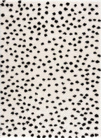 Hauteloom Cansu Living Room, Bedroom Area Rug - Plush Pile - Black - 6'7" x 9'