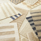 Dash and Albert Cocchi Handwoven Wool Rug, 7.5 X 9.5 Feet, Neutral Geometric Pattern - Premium Luxury Hotel Quality Soft Breathable Hypoallergenic Machine Washable Easy Care All Season Comfortable